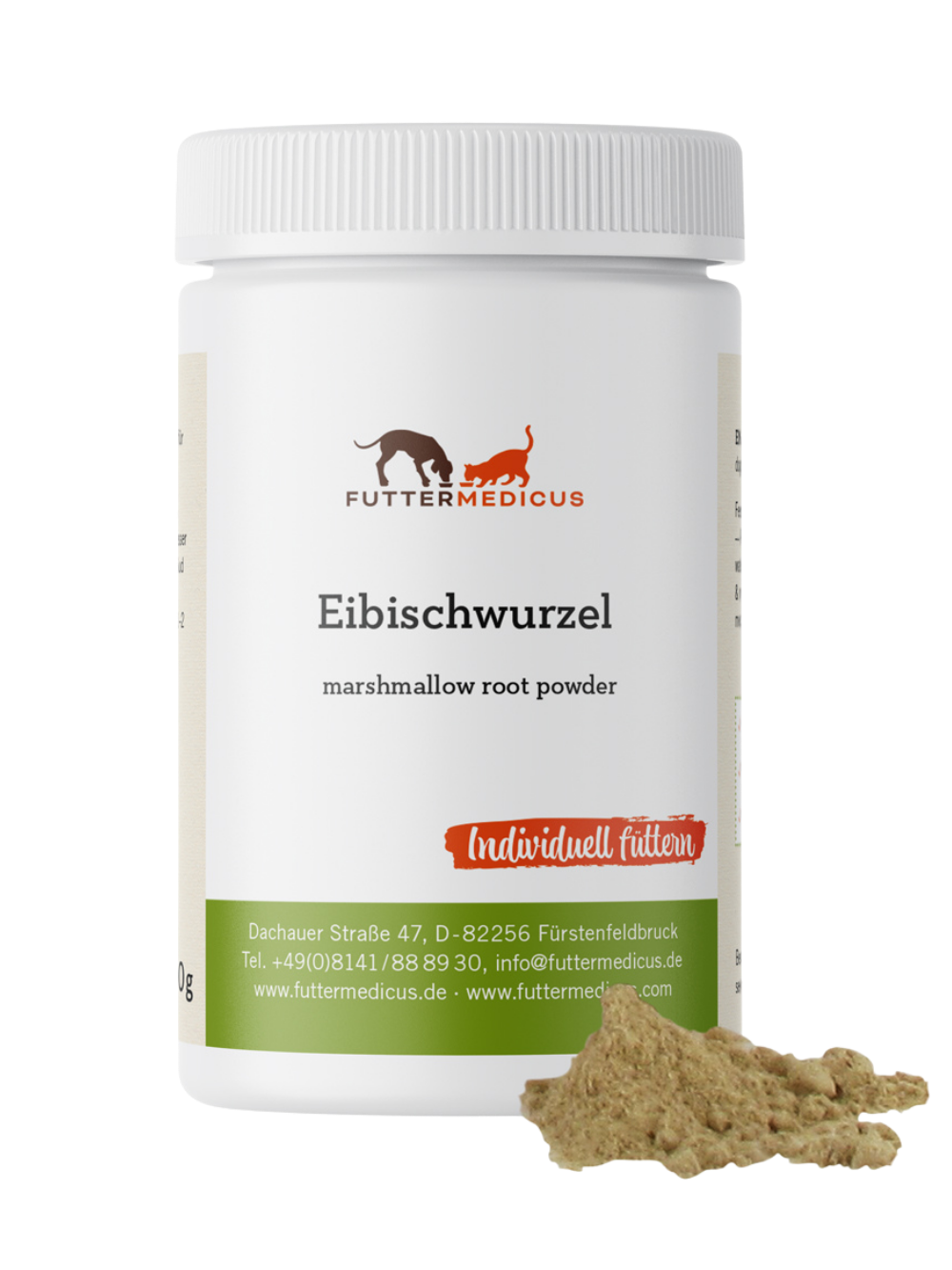 Futtermedicus | Eibischwurzel 100 g I Futterzusatz für Hunde und Katzen